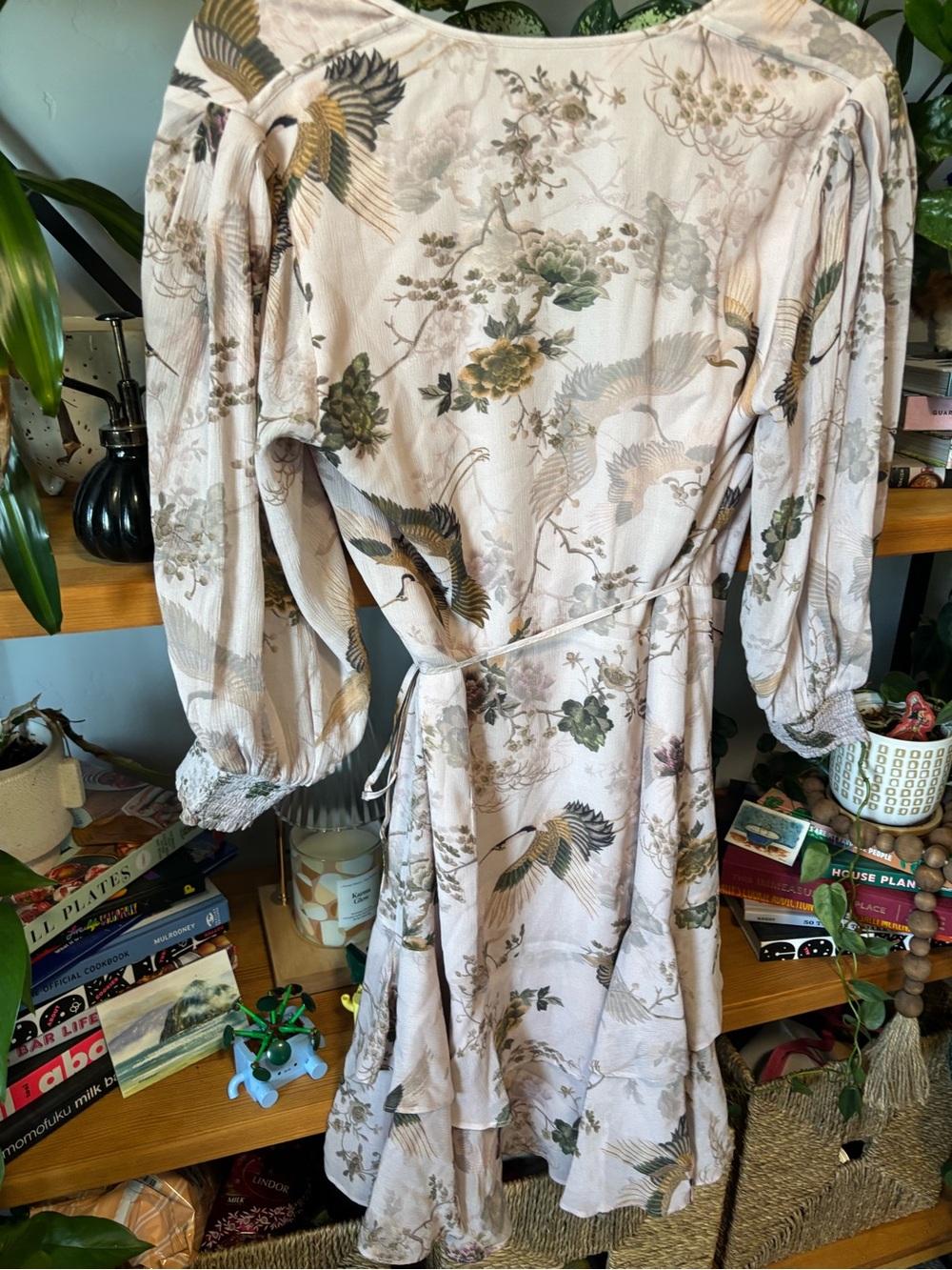 All Saints Ari Peggy Floral Print Mini Wrap Dress | Size 4 - Picture 8 of 8